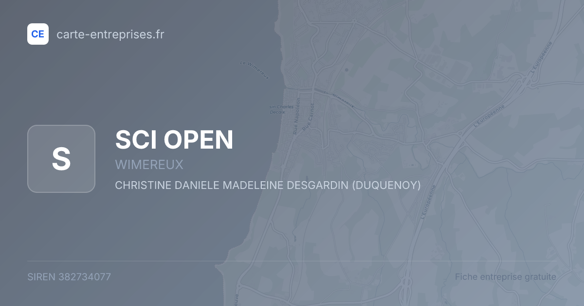 SCI OPEN — 382734077 — fiche entreprise