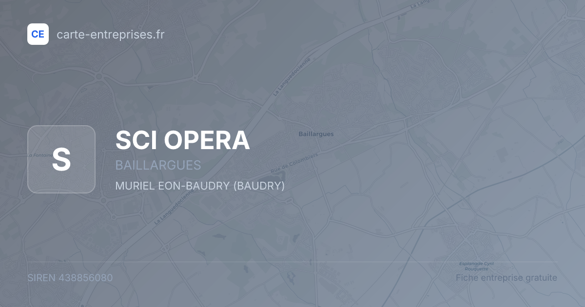 SCI OPERA — 438856080 — fiche entreprise
