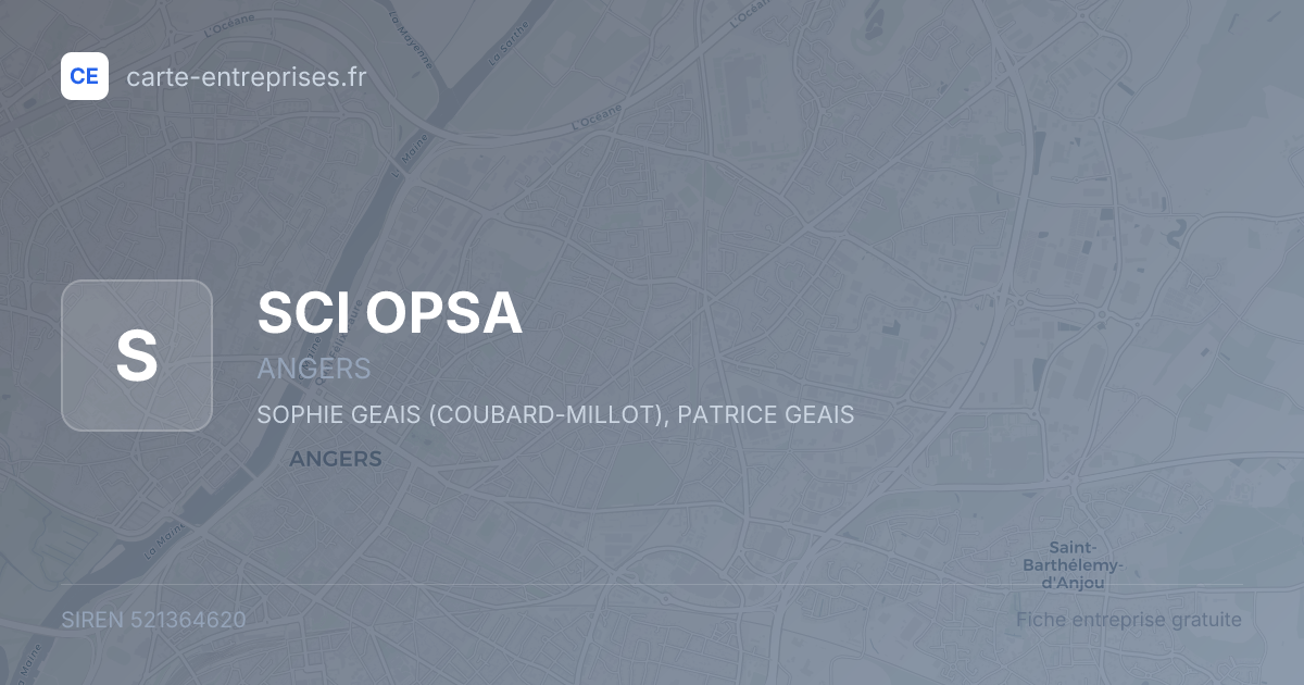 SCI OPSA — 521364620 — fiche entreprise