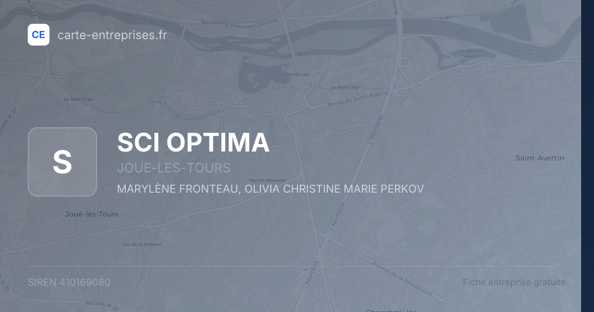 SCI OPTIMA — 410169080 — fiche entreprise