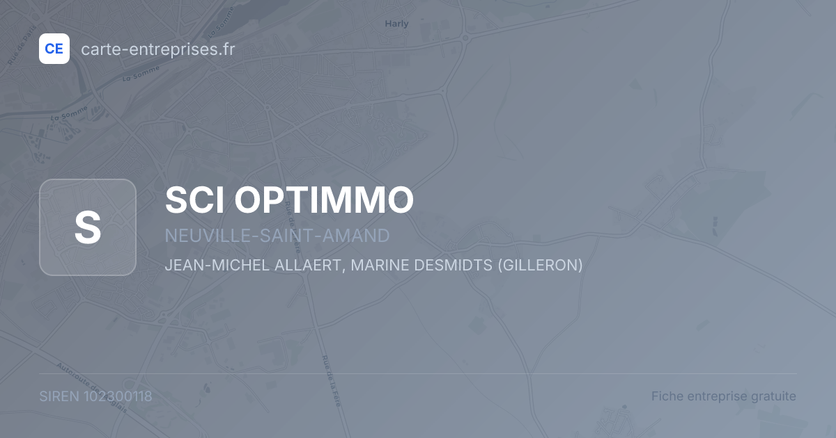 SCI OPTIMMO — 102300118 — fiche entreprise