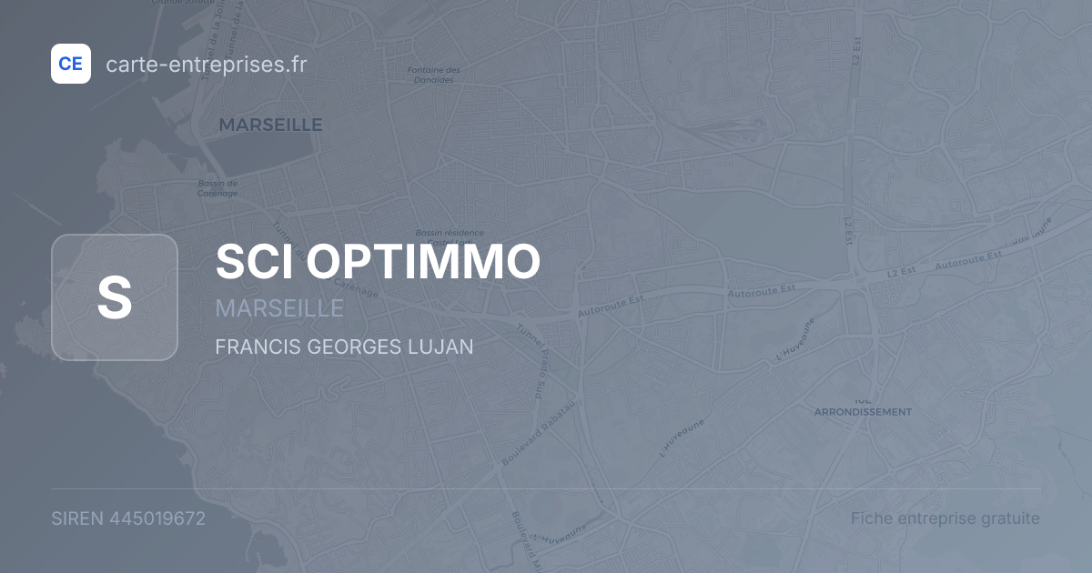 SCI OPTIMMO — 445019672 — fiche entreprise