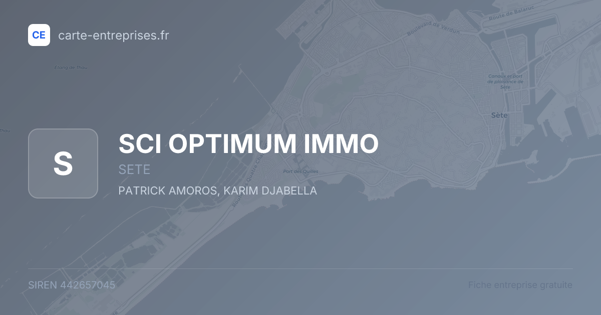 SCI OPTIMUM IMMO — 442657045 — fiche entreprise
