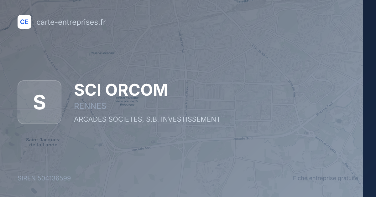 SCI ORCOM — 504136599 — fiche entreprise