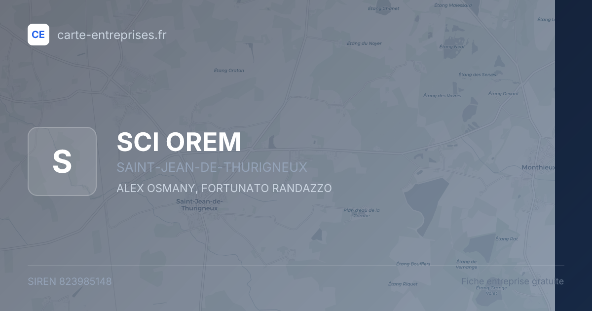 SCI OREM — 823985148 — fiche entreprise