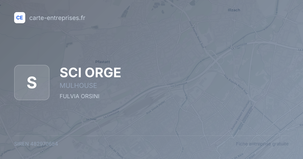 SCI ORGE — 482970654 — fiche entreprise