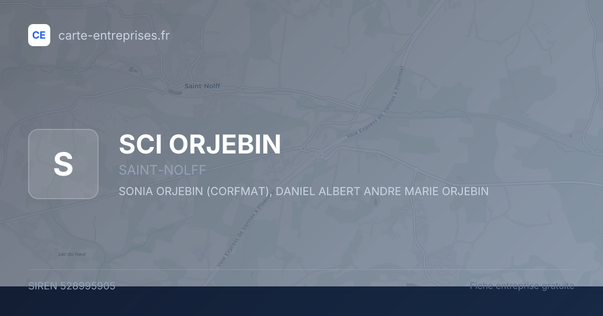 SCI ORJEBIN — 528995905 — fiche entreprise