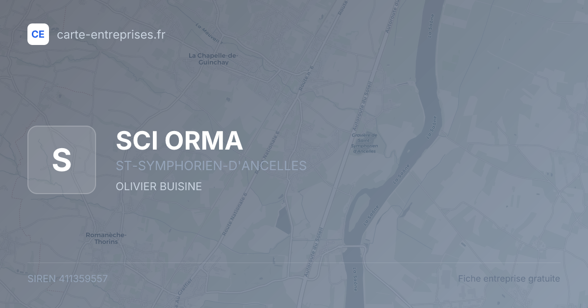 SCI ORMA — 411359557 — fiche entreprise