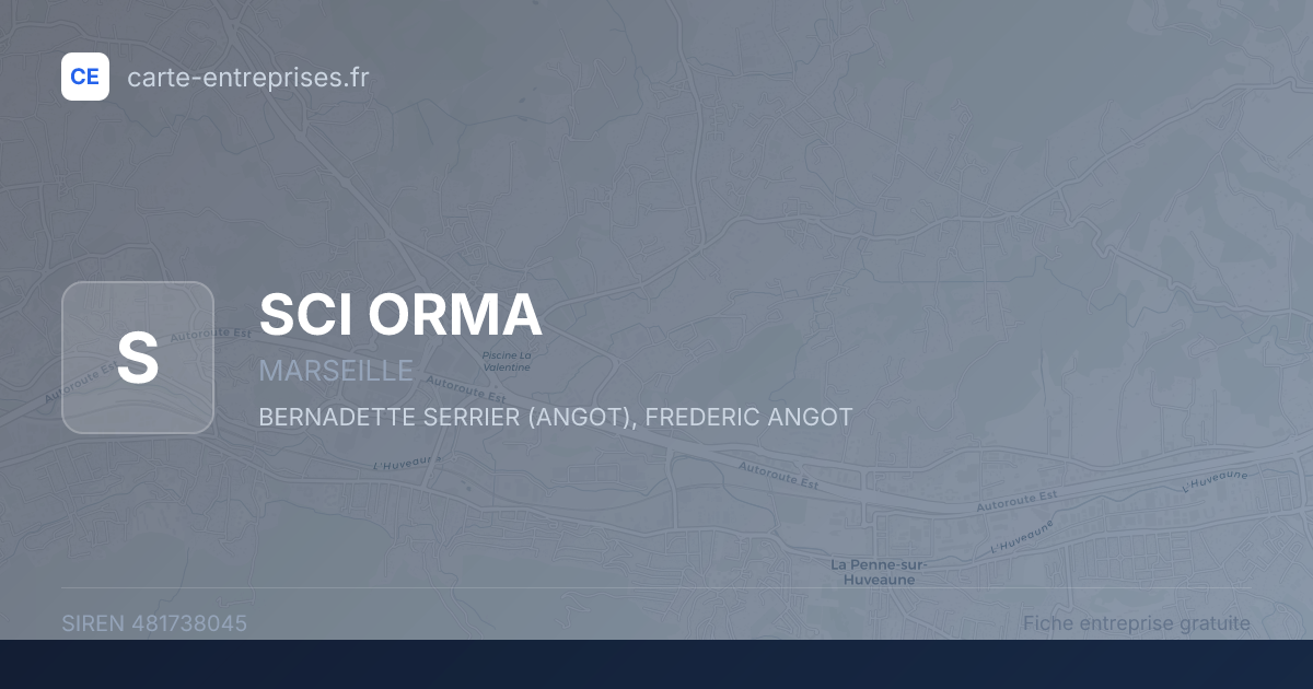 SCI ORMA — 481738045 — fiche entreprise