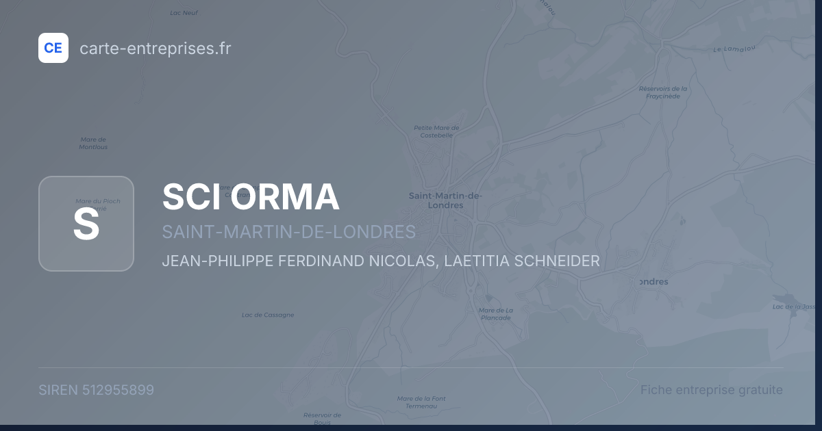 SCI ORMA — 512955899 — fiche entreprise