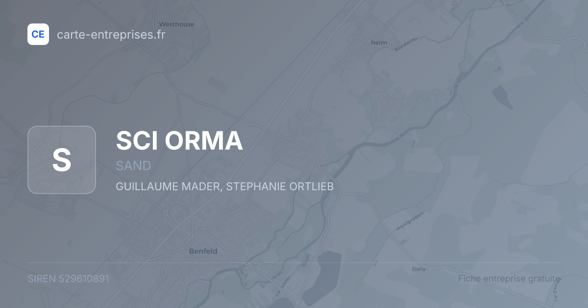 SCI ORMA — 529610891 — fiche entreprise
