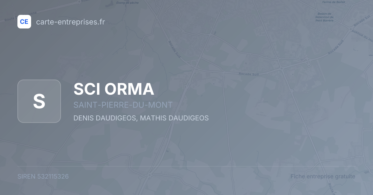 SCI ORMA — 532115326 — fiche entreprise