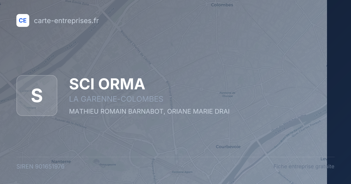 SCI ORMA — 901651976 — fiche entreprise