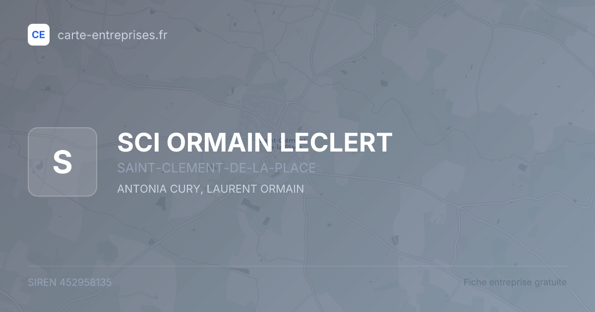 SCI ORMAIN LECLERT — 452958135 — fiche entreprise