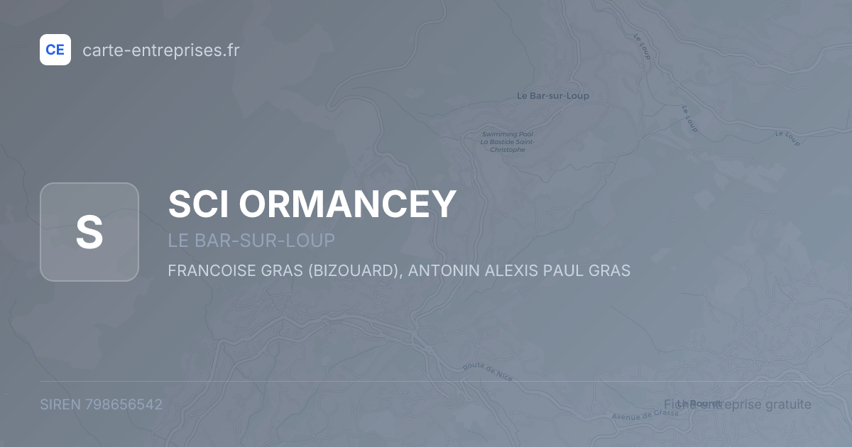 SCI ORMANCEY — 798656542 — fiche entreprise