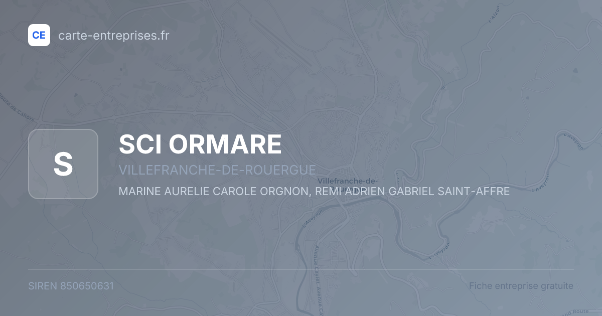 SCI ORMARE — 850650631 — fiche entreprise