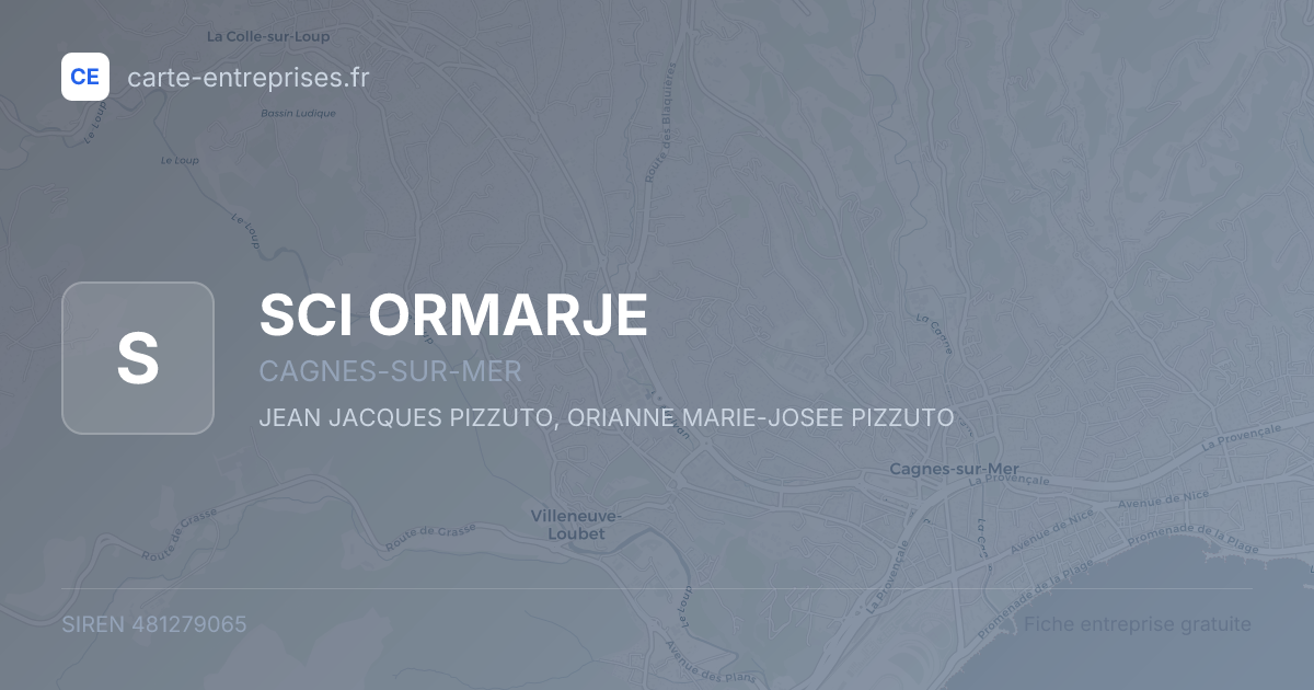 SCI ORMARJE — 481279065 — fiche entreprise