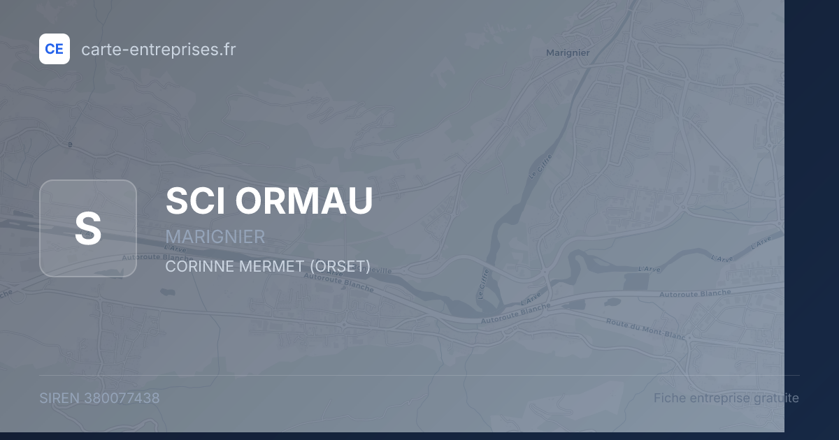 SCI ORMAU — 380077438 — fiche entreprise