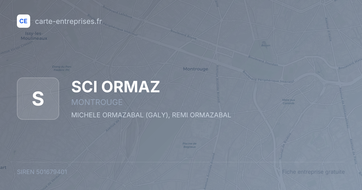 SCI ORMAZ — 501679401 — fiche entreprise