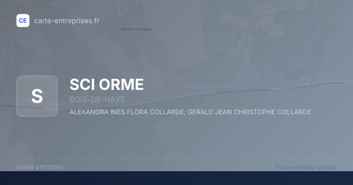 SCI ORME — 415113091 — fiche entreprise