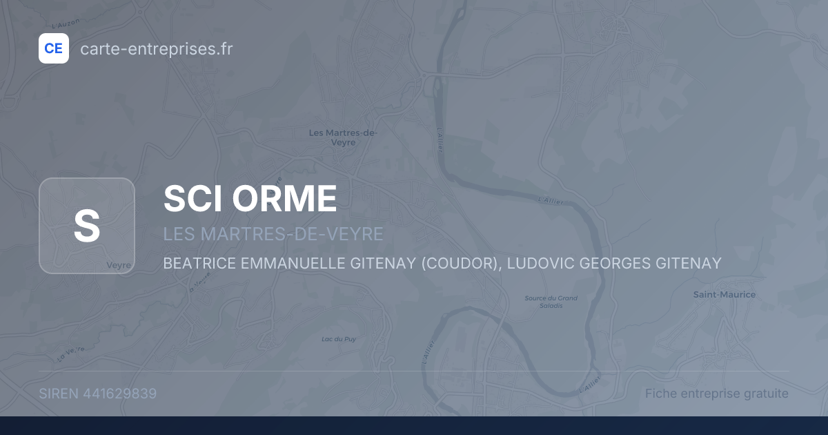 SCI ORME — 441629839 — fiche entreprise