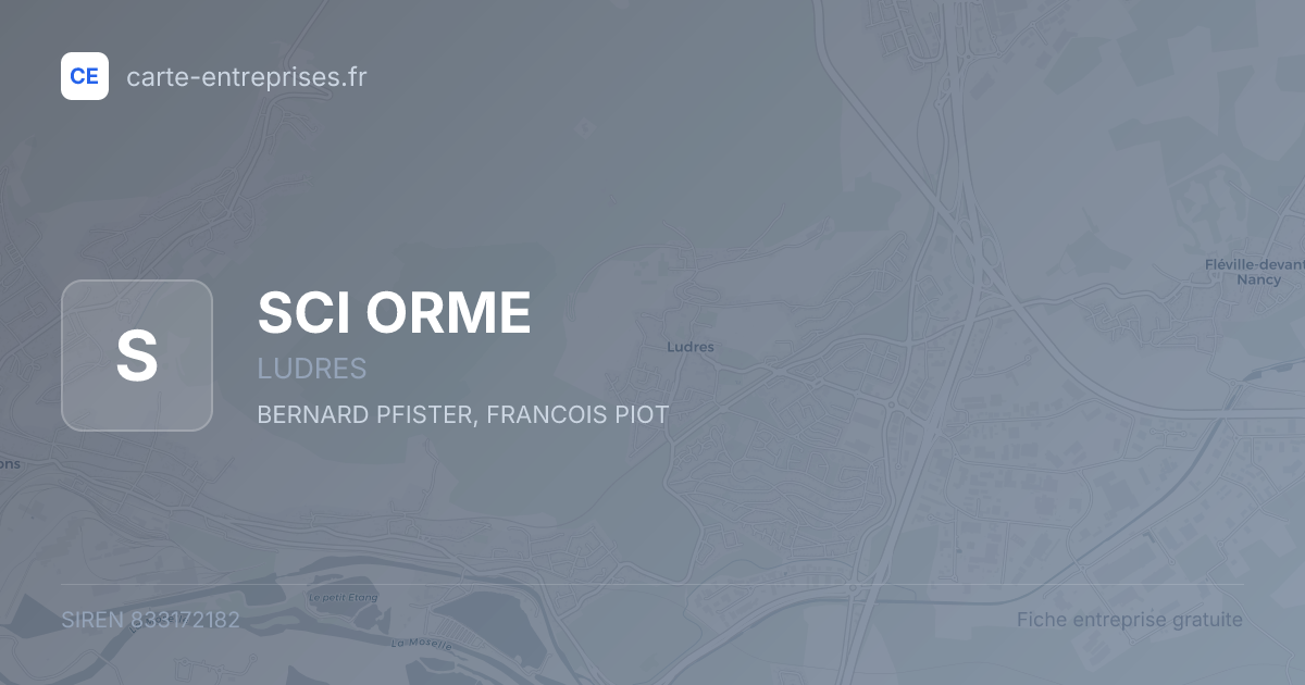 SCI ORME — 833172182 — fiche entreprise