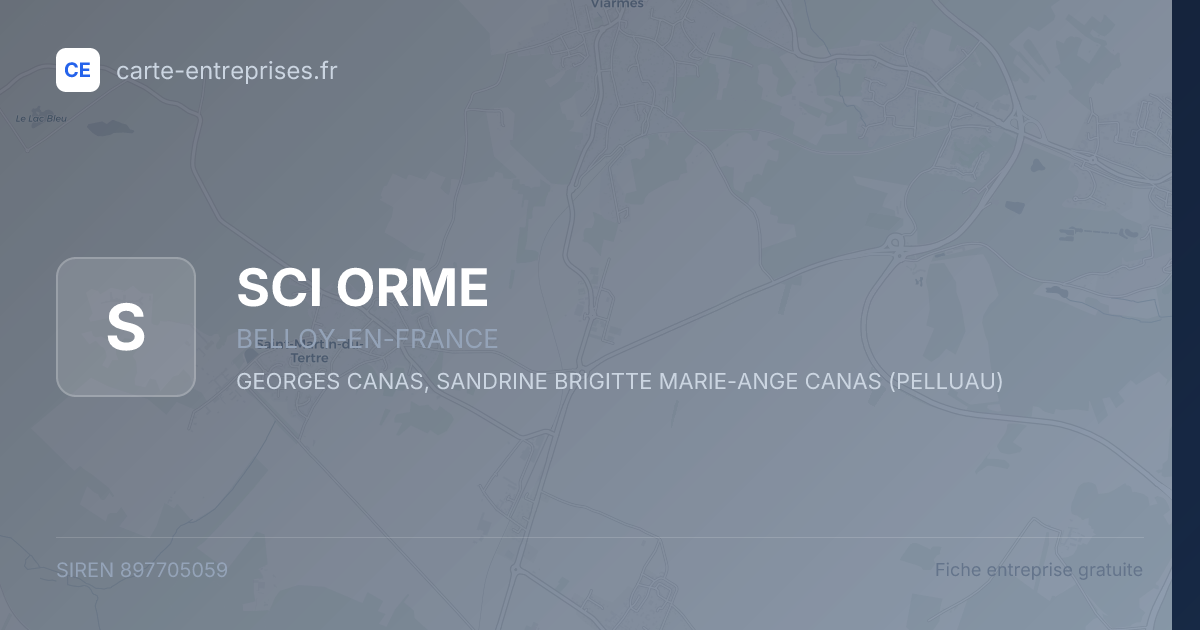 SCI ORME — 897705059 — fiche entreprise