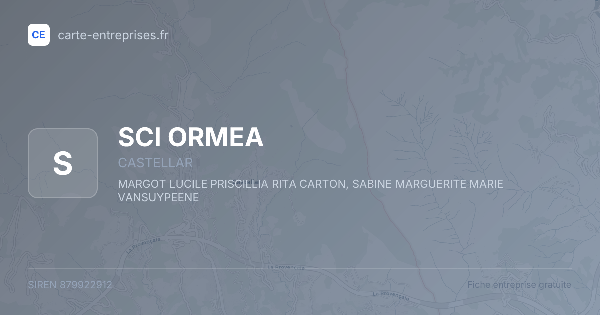 SCI ORMEA — 879922912 — fiche entreprise