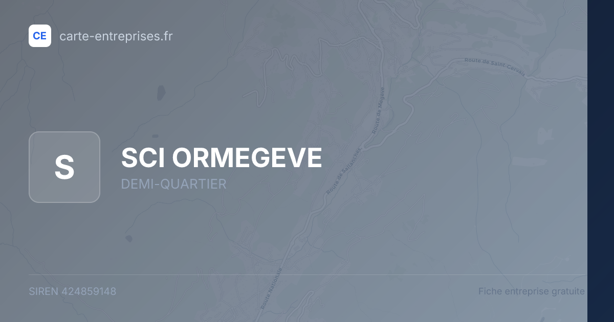 SCI ORMEGEVE — 424859148 — fiche entreprise