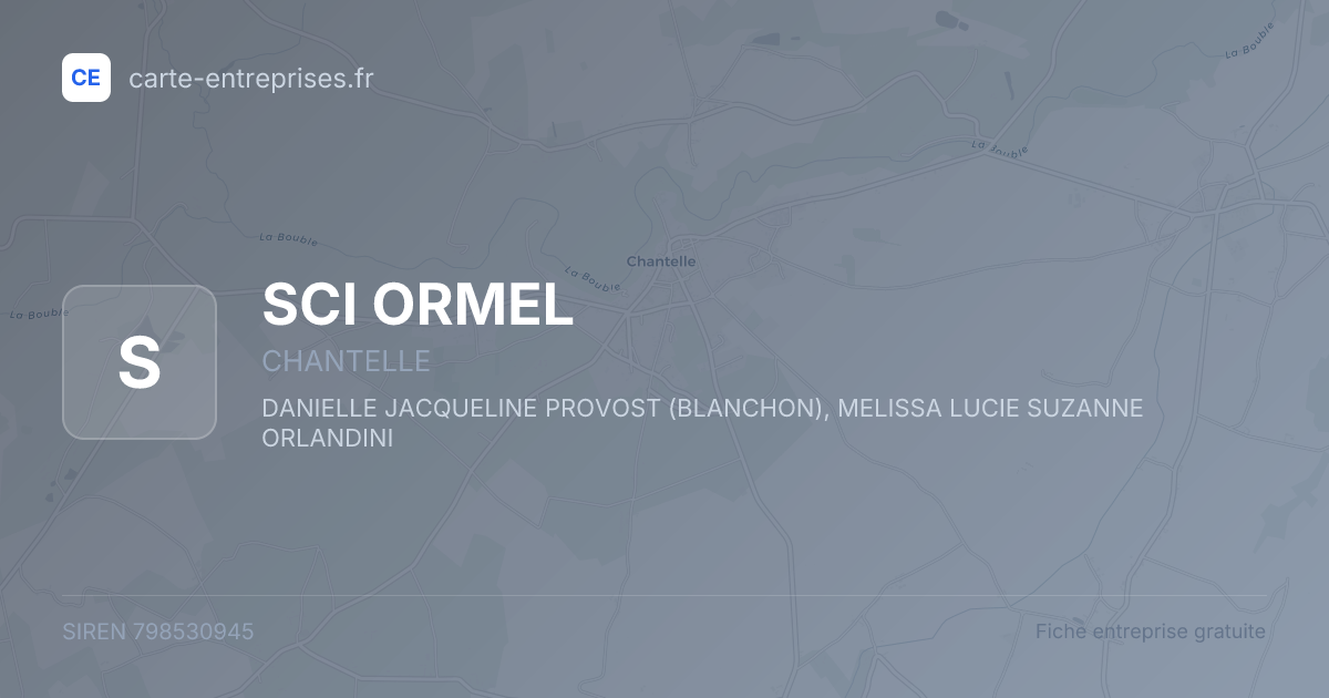 SCI ORMEL — 798530945 — fiche entreprise