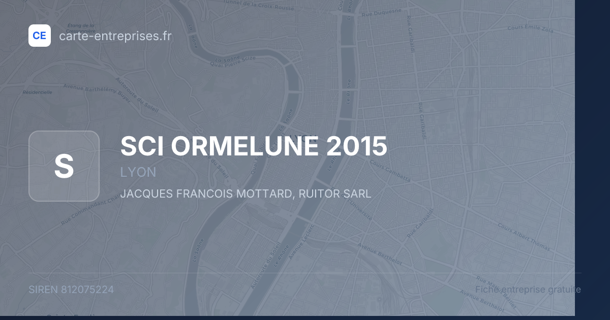 SCI ORMELUNE 2015 — 812075224 — fiche entreprise