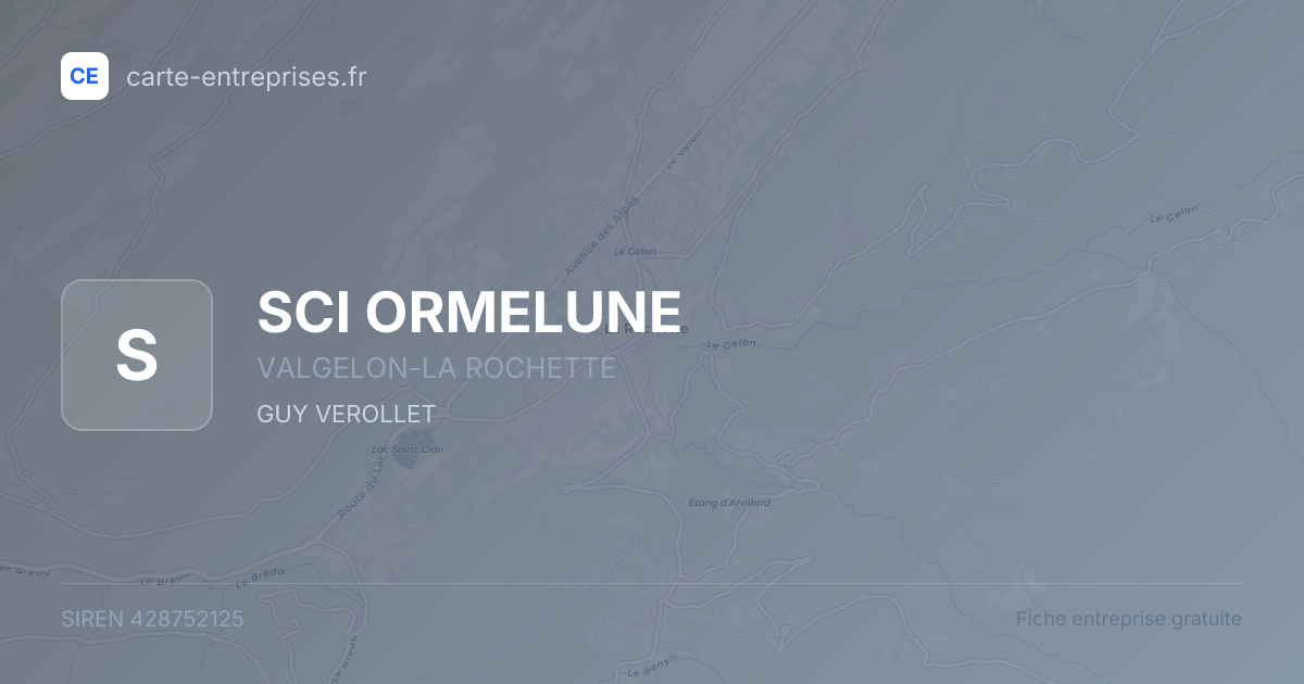 SCI ORMELUNE — 428752125 — fiche entreprise