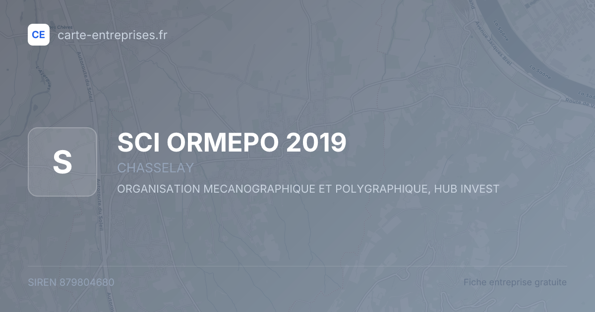 SCI ORMEPO 2019 — 879804680 — fiche entreprise