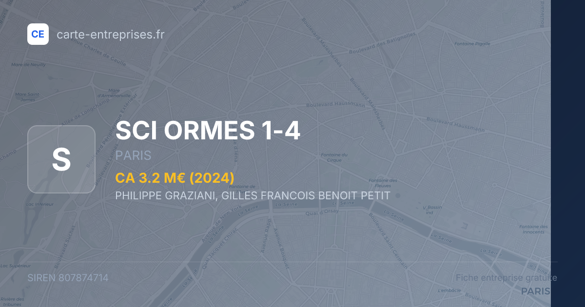 SCI ORMES 1-4 — 807874714 — fiche entreprise