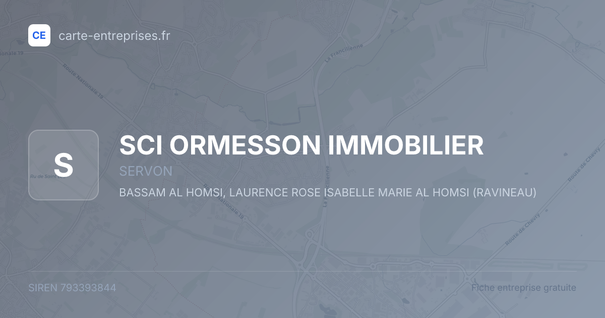 SCI ORMESSON IMMOBILIER — 793393844 — fiche entreprise