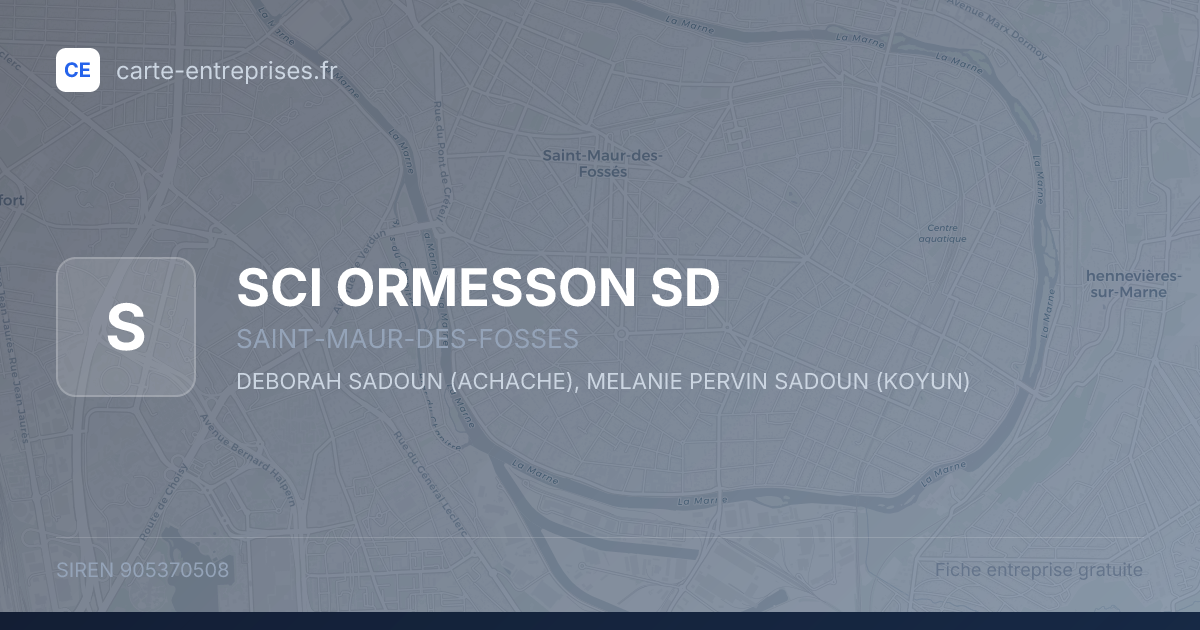 SCI ORMESSON SD — 905370508 — fiche entreprise