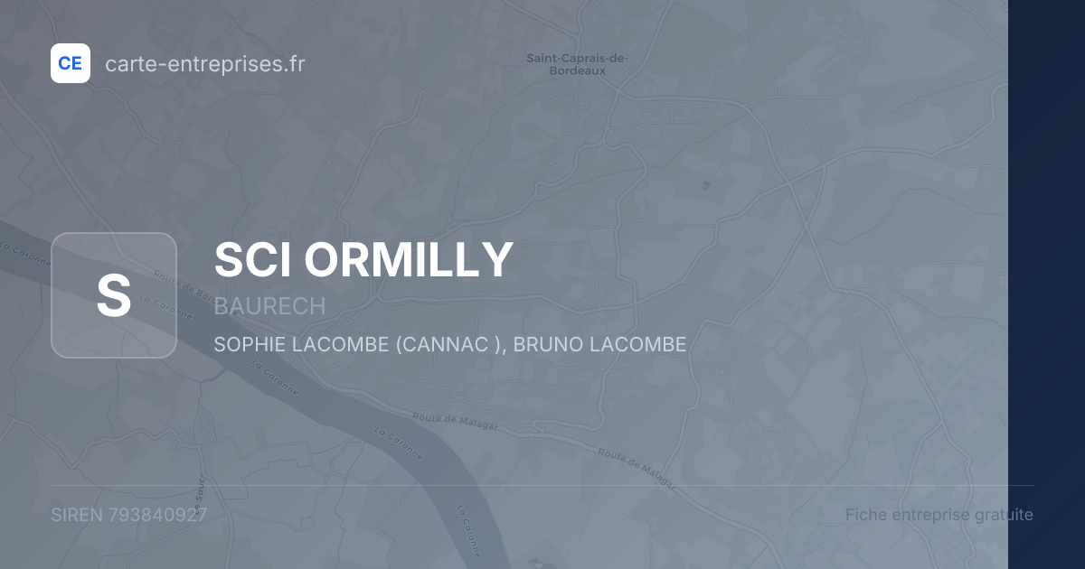 SCI ORMILLY — 793840927 — fiche entreprise