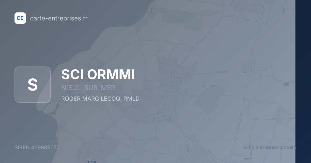 SCI ORMMI — 439989070 — fiche entreprise