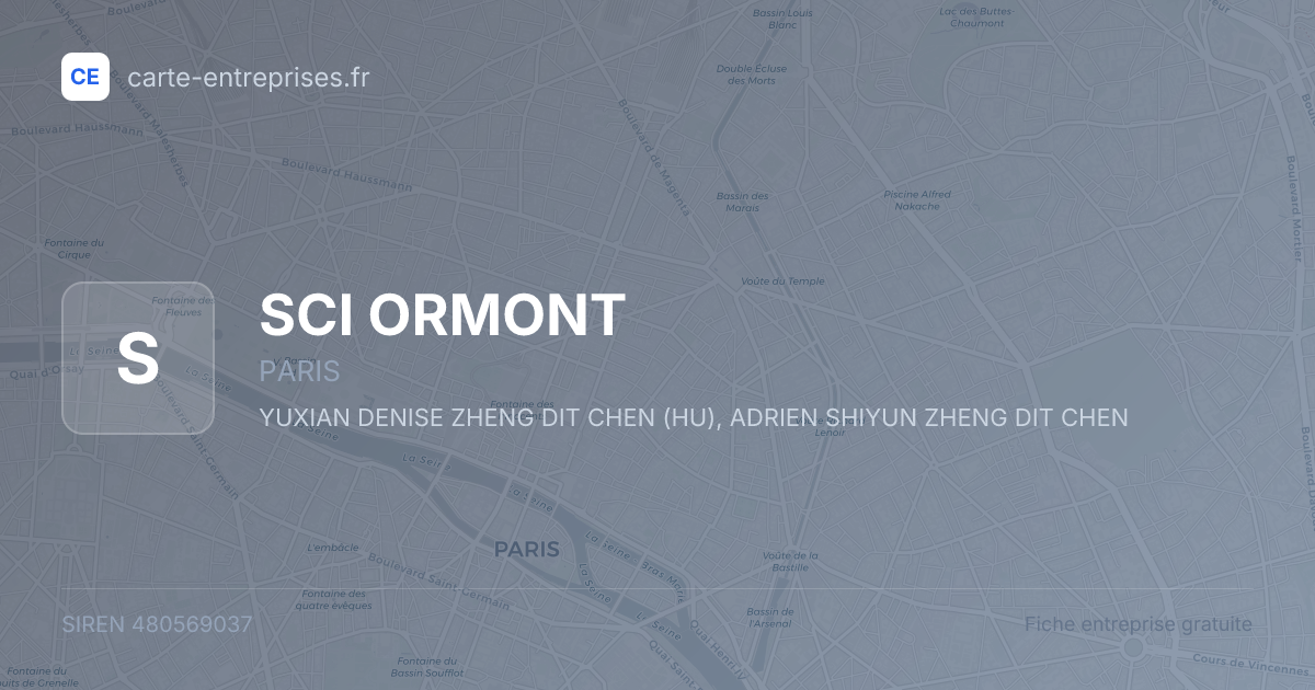 SCI ORMONT — 480569037 — fiche entreprise