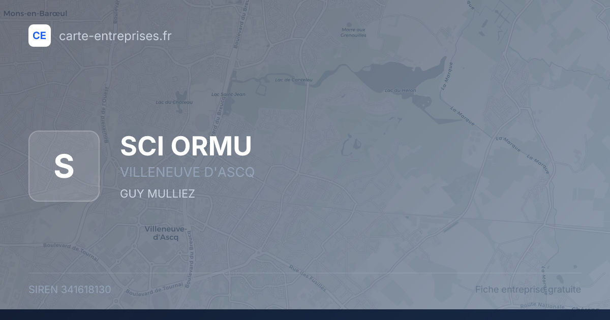 SCI ORMU — 341618130 — fiche entreprise