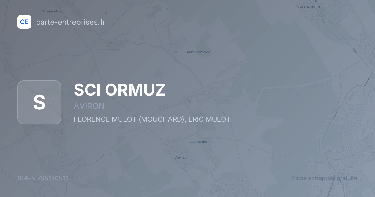SCI ORMUZ — 795180512 — fiche entreprise