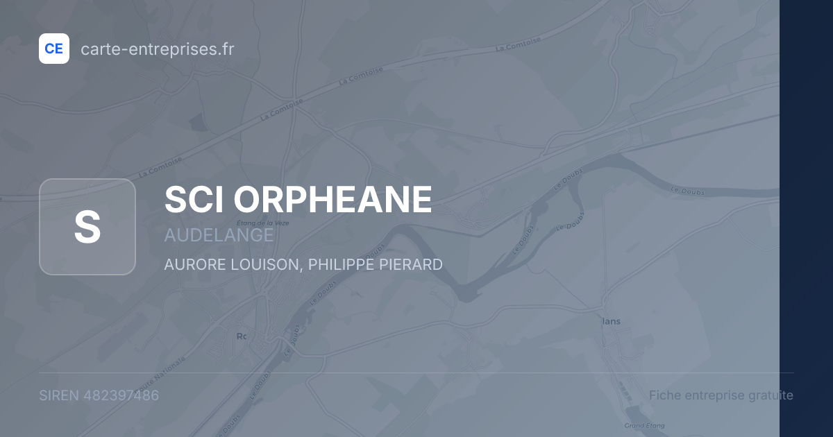 SCI ORPHEANE — 482397486 — fiche entreprise