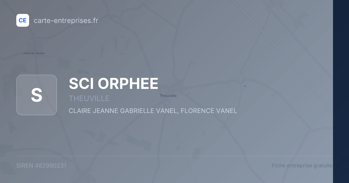 SCI ORPHEE — 482990231 — fiche entreprise