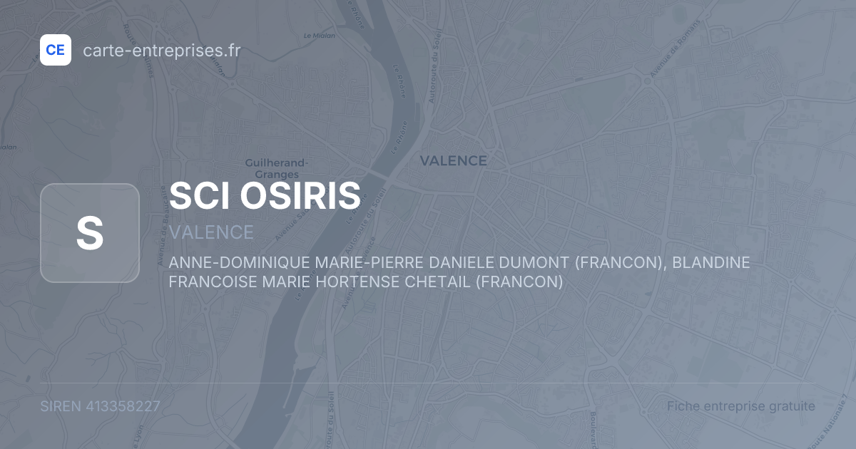 SCI OSIRIS — 413358227 — fiche entreprise