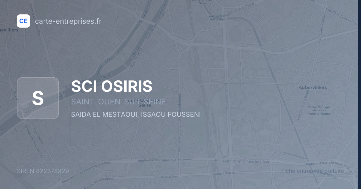SCI OSIRIS — 822378329 — fiche entreprise