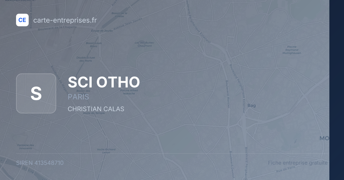 SCI OTHO — 413548710 — fiche entreprise