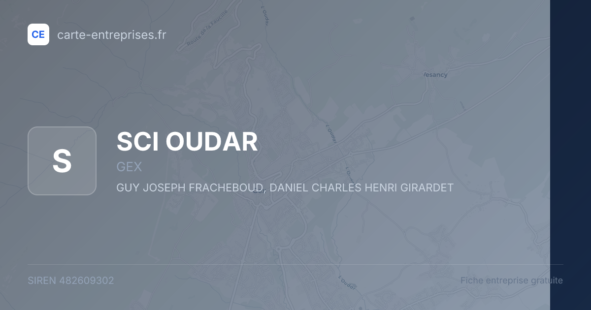 SCI OUDAR — 482609302 — fiche entreprise