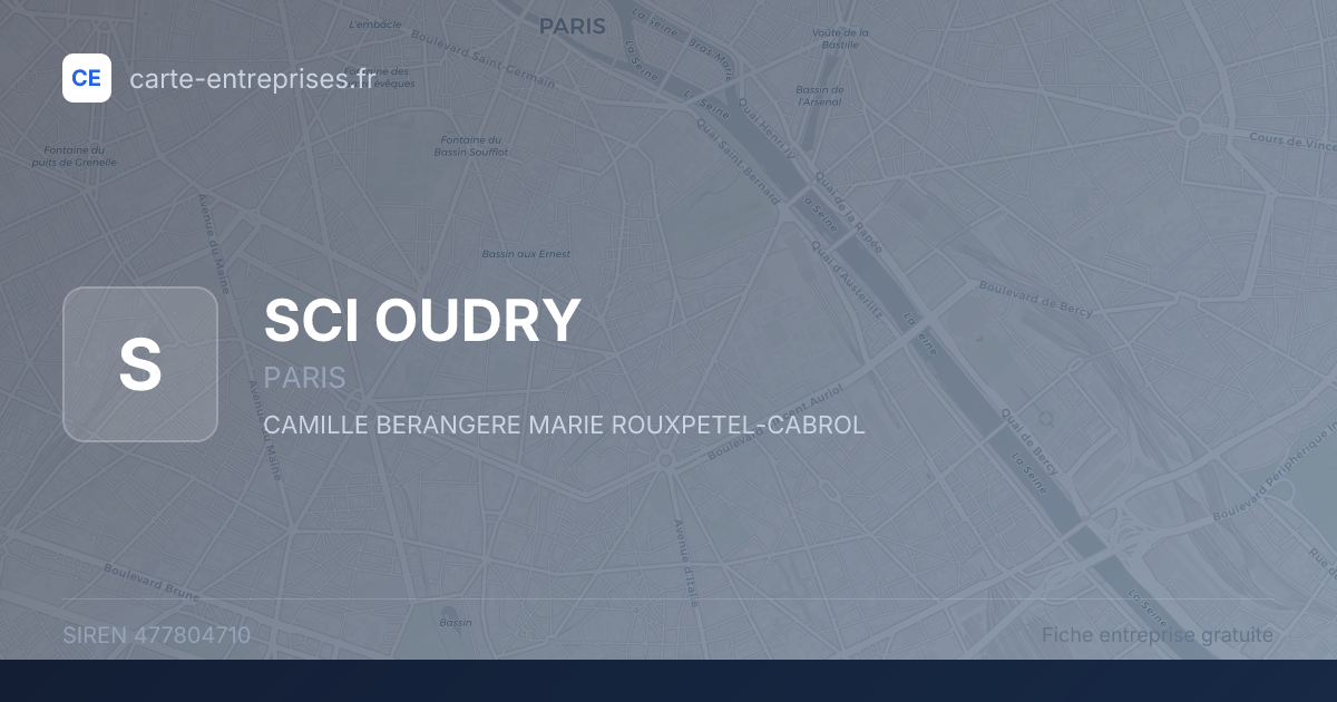 SCI OUDRY — 477804710 — fiche entreprise