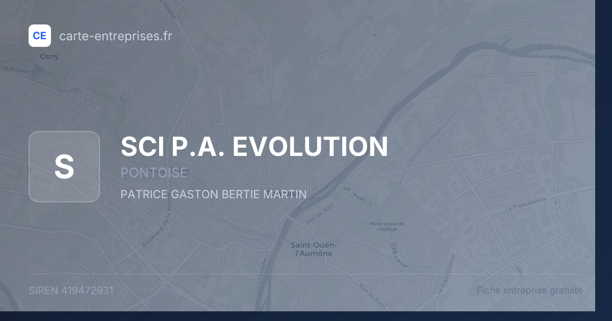 SCI P.A. EVOLUTION — 419472931 — fiche entreprise