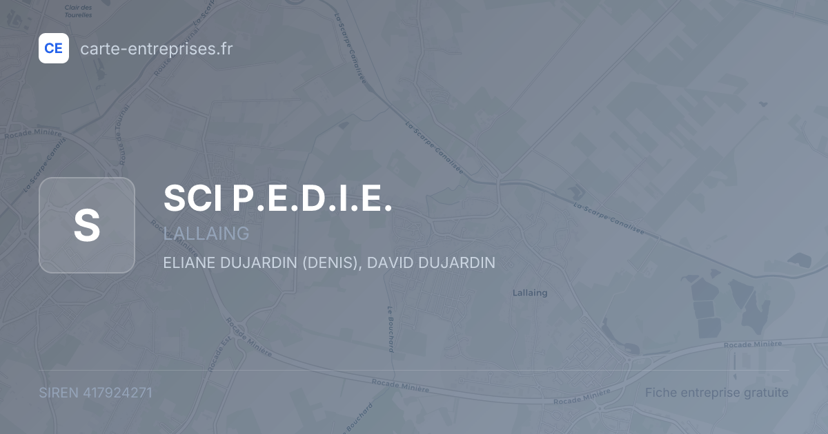 SCI P.E.D.I.E. — 417924271 — fiche entreprise